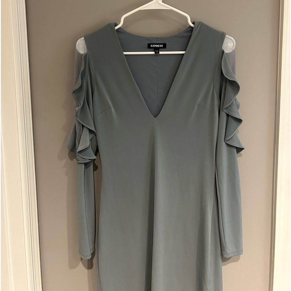 Express blue/grey dress
